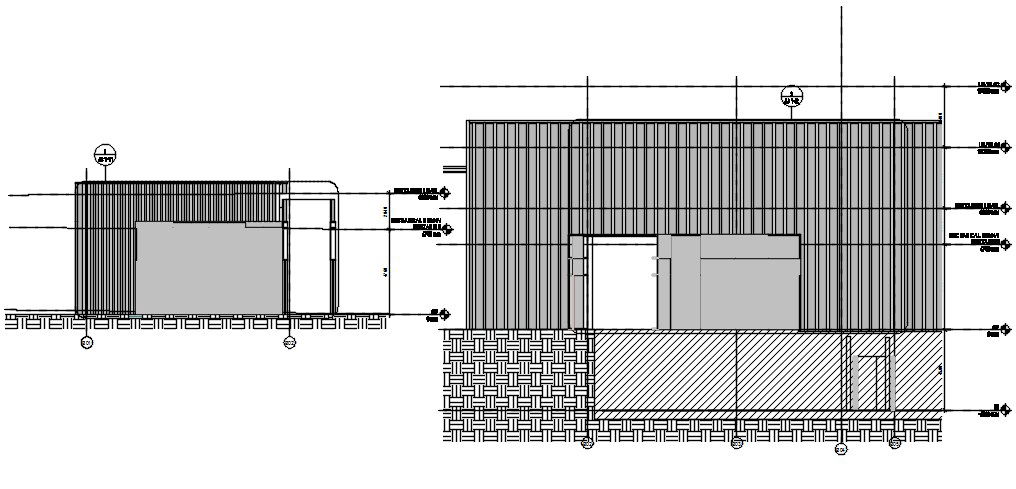 AutoCAD DWG 2D Drawing File provides the Hotel building Typical section details.Download the AutoCAD DWG file now.
