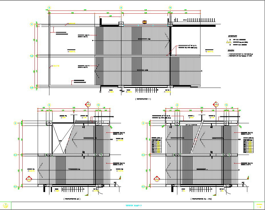 AutoCAD DWG 2D Drawing having the details of the Ramp section details. Download the AutoCAD file now.