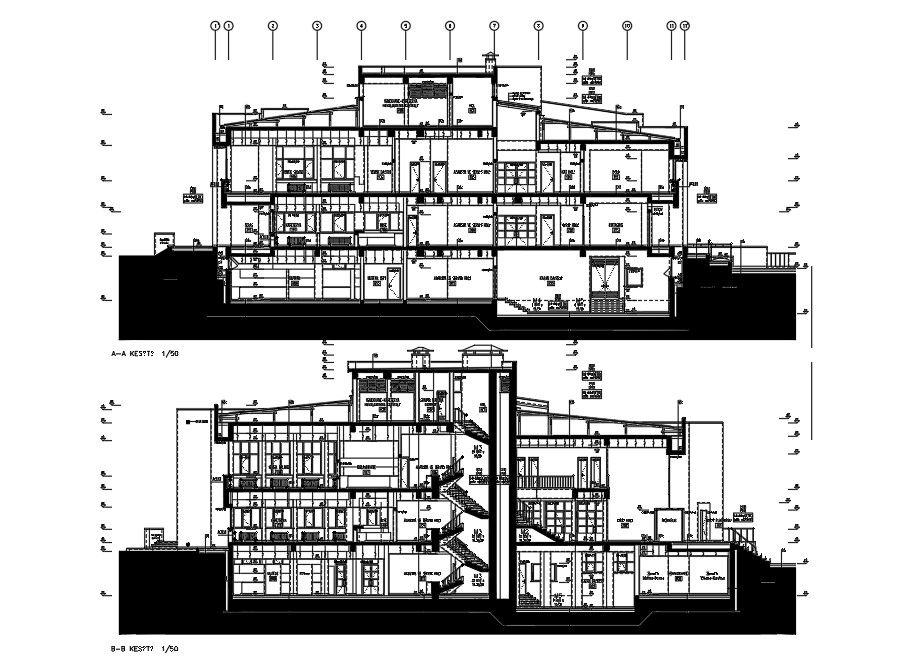 AutoCAD DWG Architectural Autocad Drawing of G+2 restaurant building section detail is available.Download the AutoCAD DWG file.
