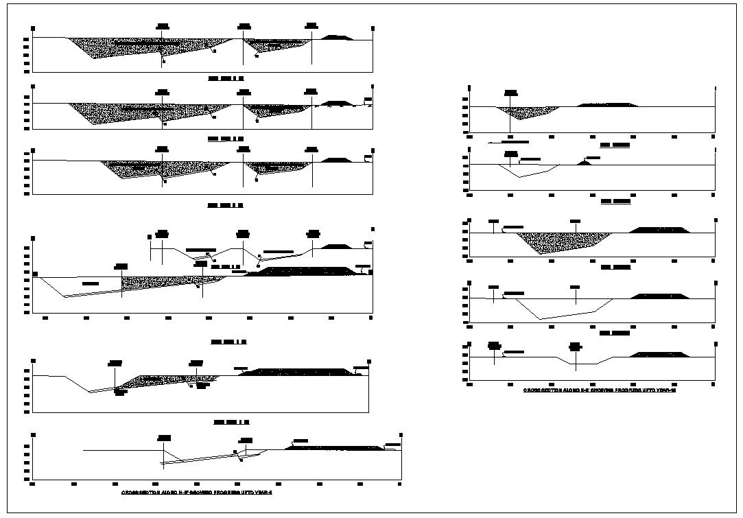 AutoCAD DWG Drawing File of the Geological cross Section is given. Download the AutoCAD DWG file.