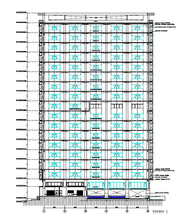 AutoCAD DWG Drawing of G+18 High rise Building details are provided. Download the free AutoCAD file now.