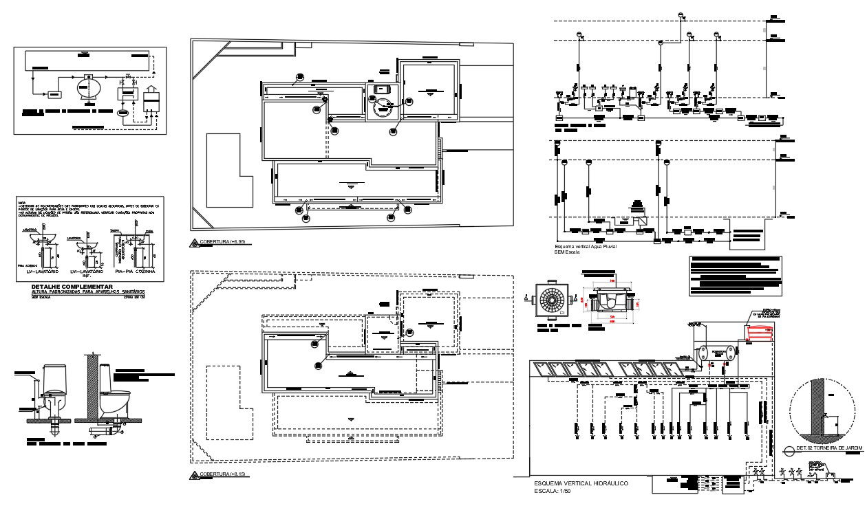 AutoCAD DWG Drawing of the Sanitary appliances connection & Installation.Download the AutoCAD 2D DWG file.