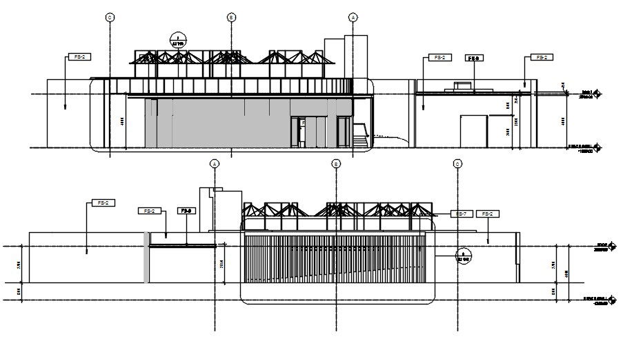 AutoCAD DWG File having the details of the Beach Grill Restaurant section and Elevation of the hotel building.Download the AutoCAD DWG file now.