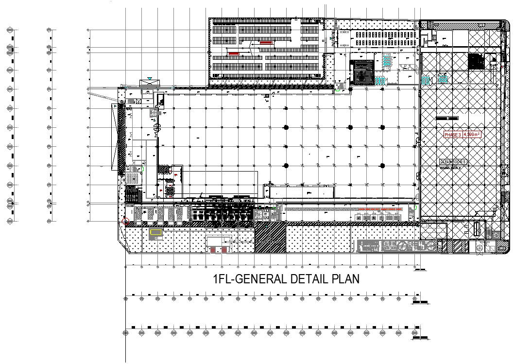 AutoCAD DWG drawing file of the Electrical layout of the marriage hall. Download the AutoCAD DWG file.