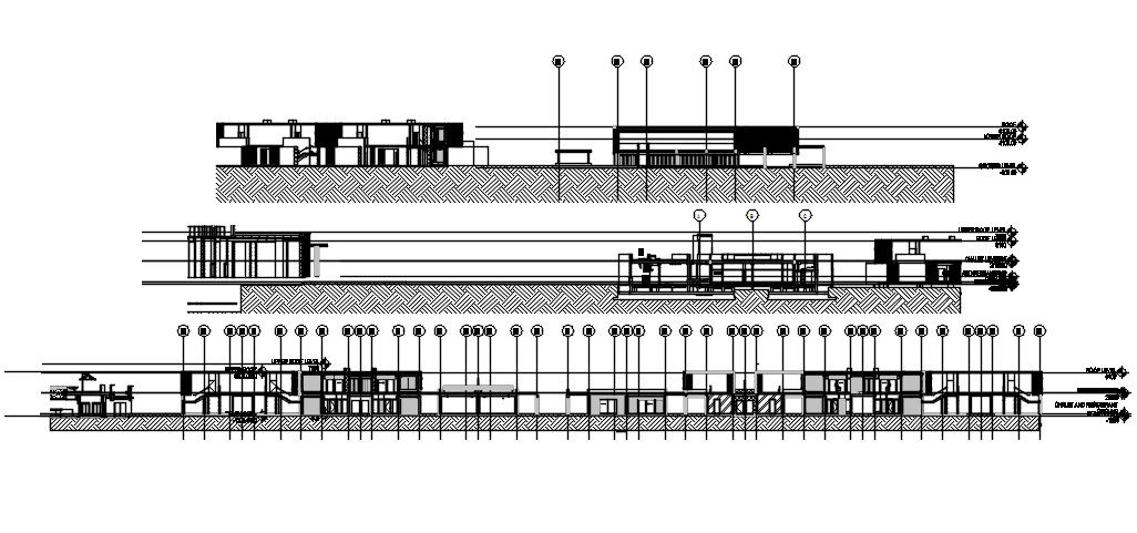 Chalets and Beach Grill Hotel Section Details DWG Drawing
