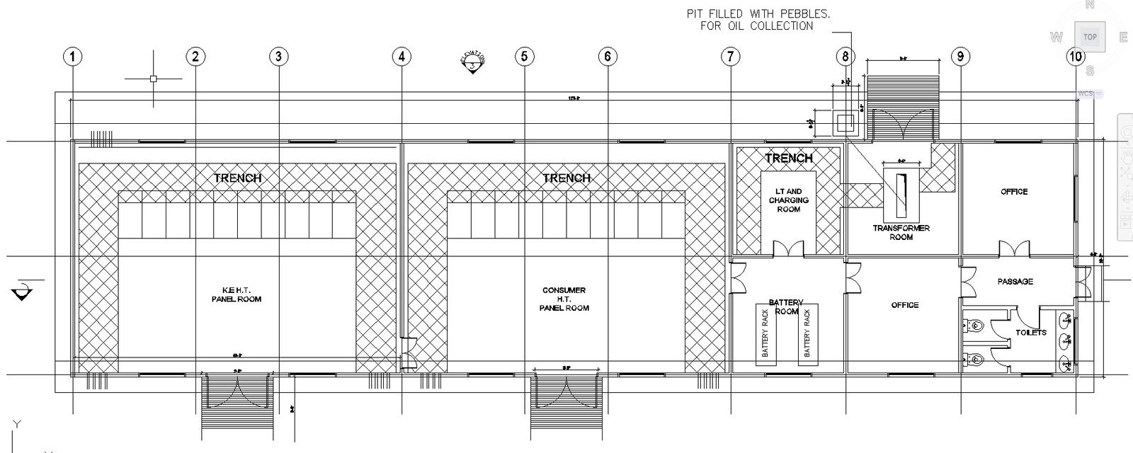 AutoCAD Design for Substation Plan Layout Drawing | DWG File