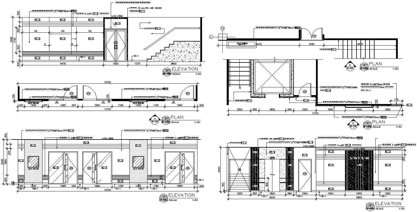House Plan with Elevation Design in AutoCAD DWG Format
