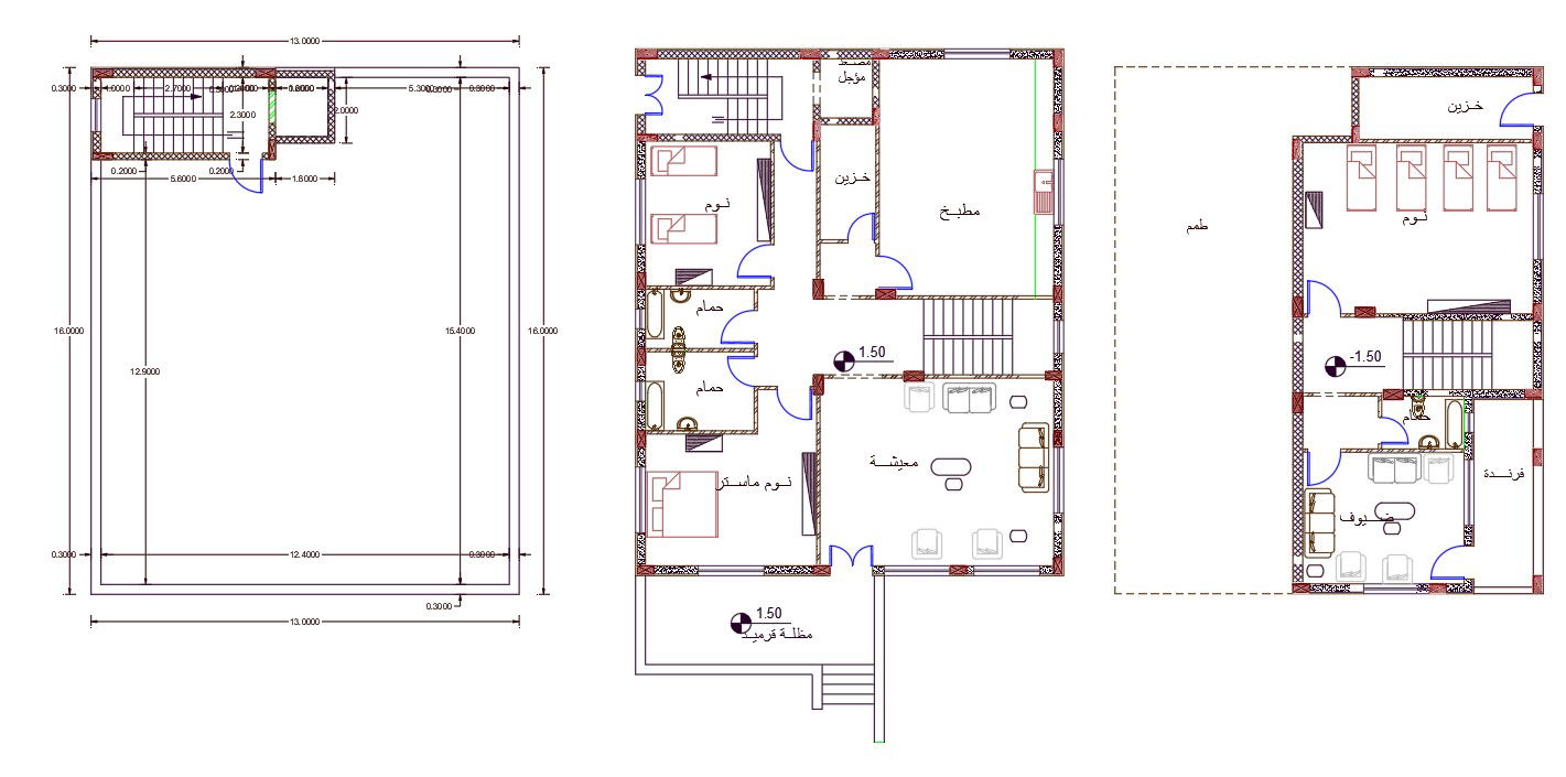 AutoCAD Drawing Of Family House Plan Design DWG File