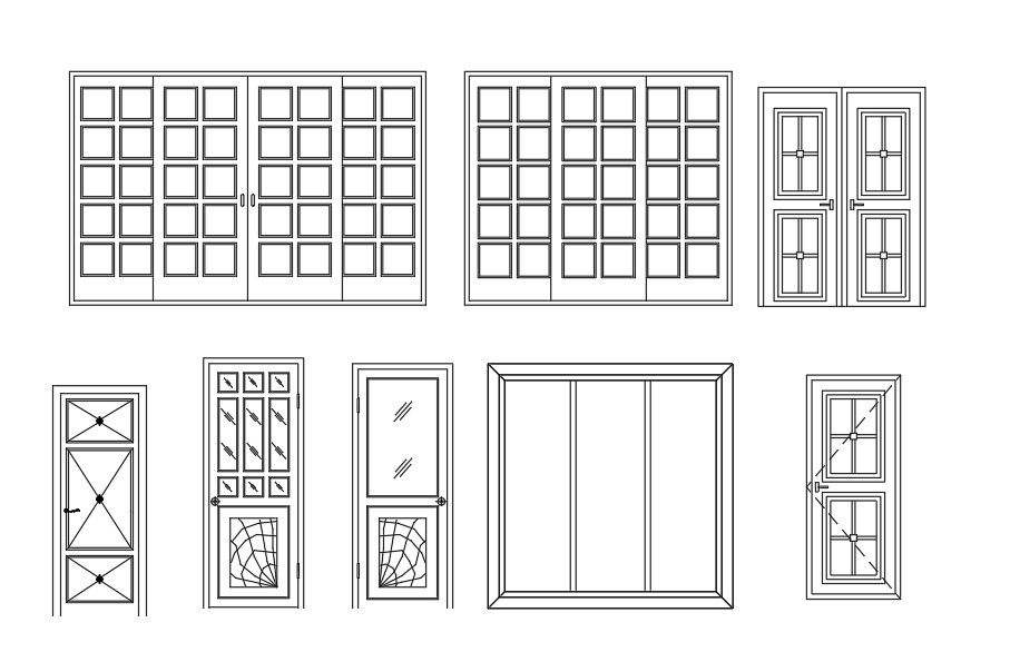 AutoCAD Drawing file of the Elevation block design of the amazing doors,download the file to get those door blocks.