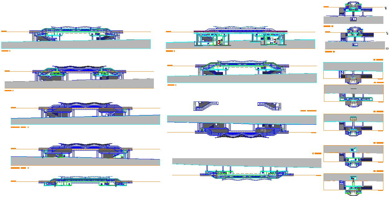AutoCAD Drawing file of the Longitudinal section and elevation details.Download the AutoCAD DWG file.