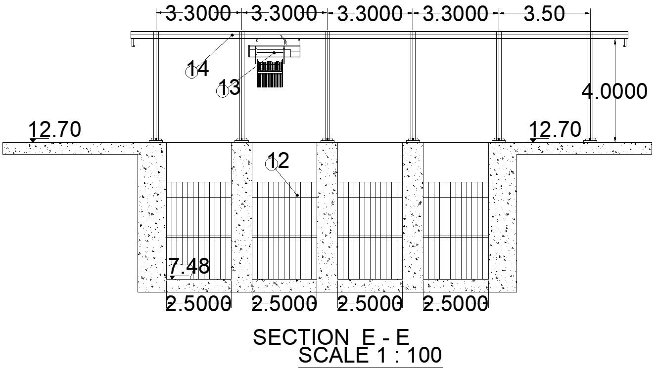 AutoCAD Drawing file of the concrete section drawing.Download the AutoCAD DWG file.