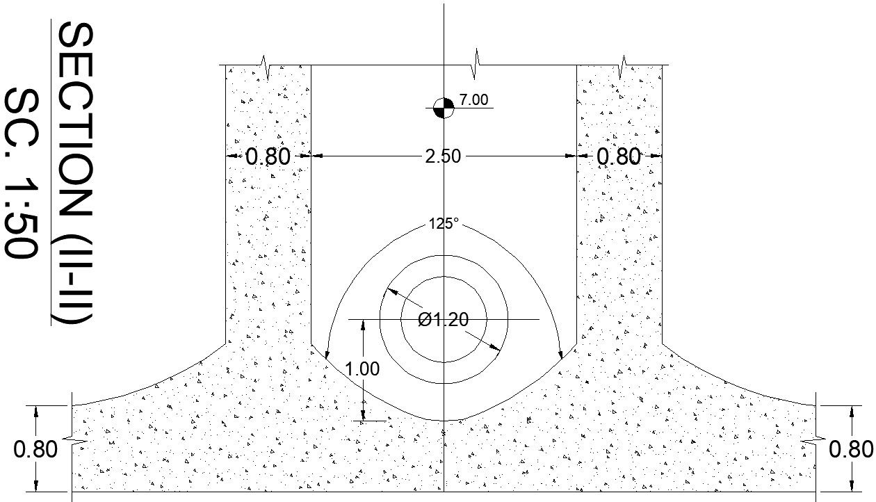 AutoCAD Drawing file of the drain concrete section drawing.Download the AutoCAD DWG file.