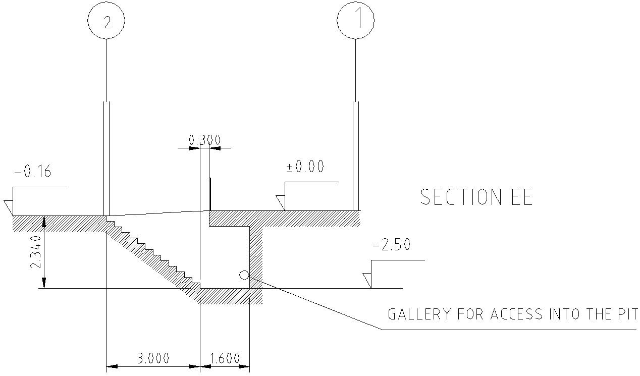 AutoCAD Drawing file of the typical Staircase section details. Download the AutoCAD DWG file.