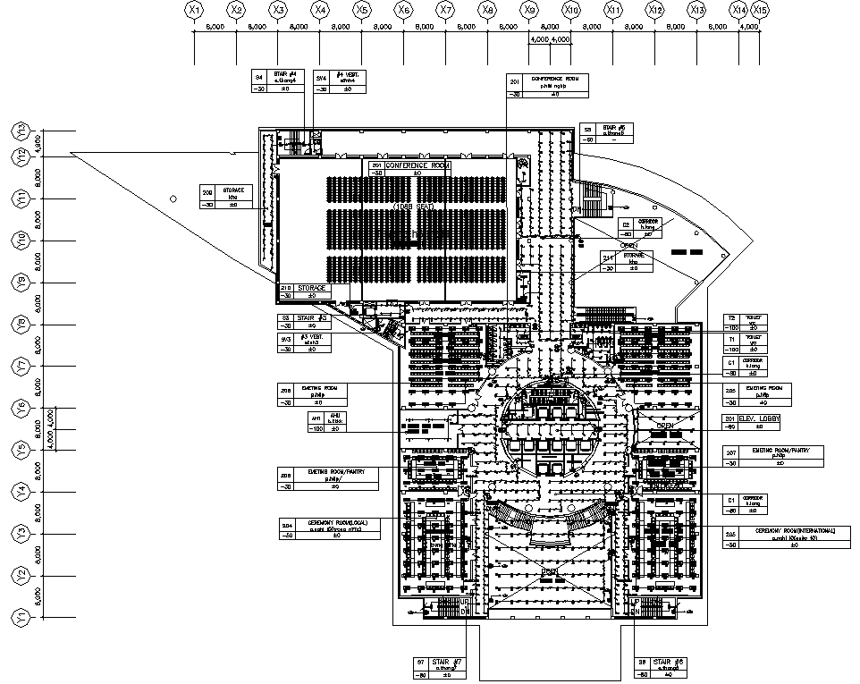 AutoCAD Drawing file showing the details of the second-floor plan with lighting connection, Download the AutoCAD DWG file.