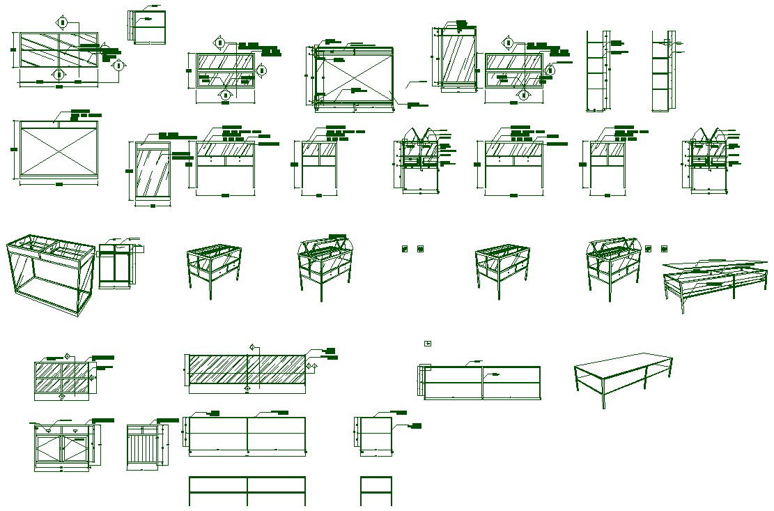 AutoCAD Drawing files show the section details of the table furniture Drawing. Download the AutoCAD 2D DWG file.