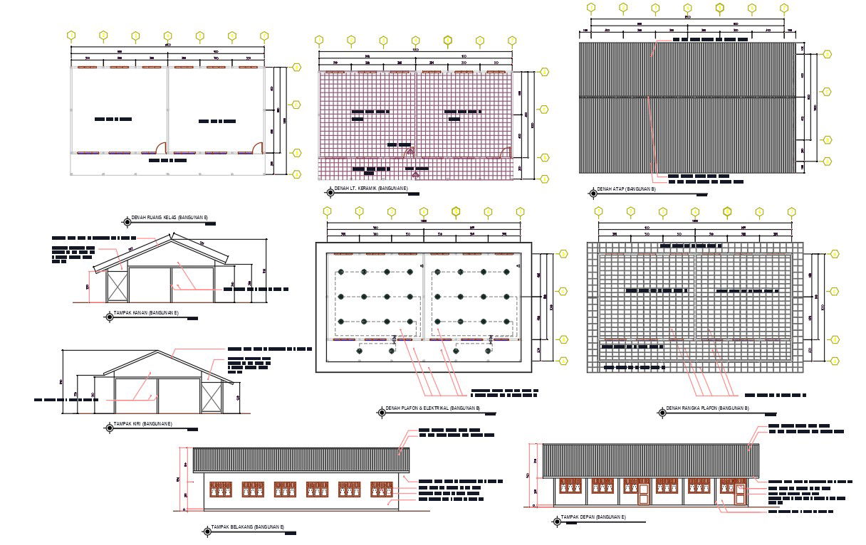 AutoCAD Duplex House Project Design DWG File