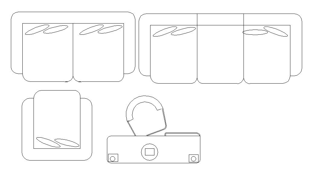AutoCAD Furniture Blocks Elevation Design