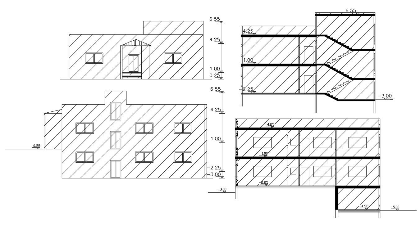 AutoCAD House Building Design DWG File
