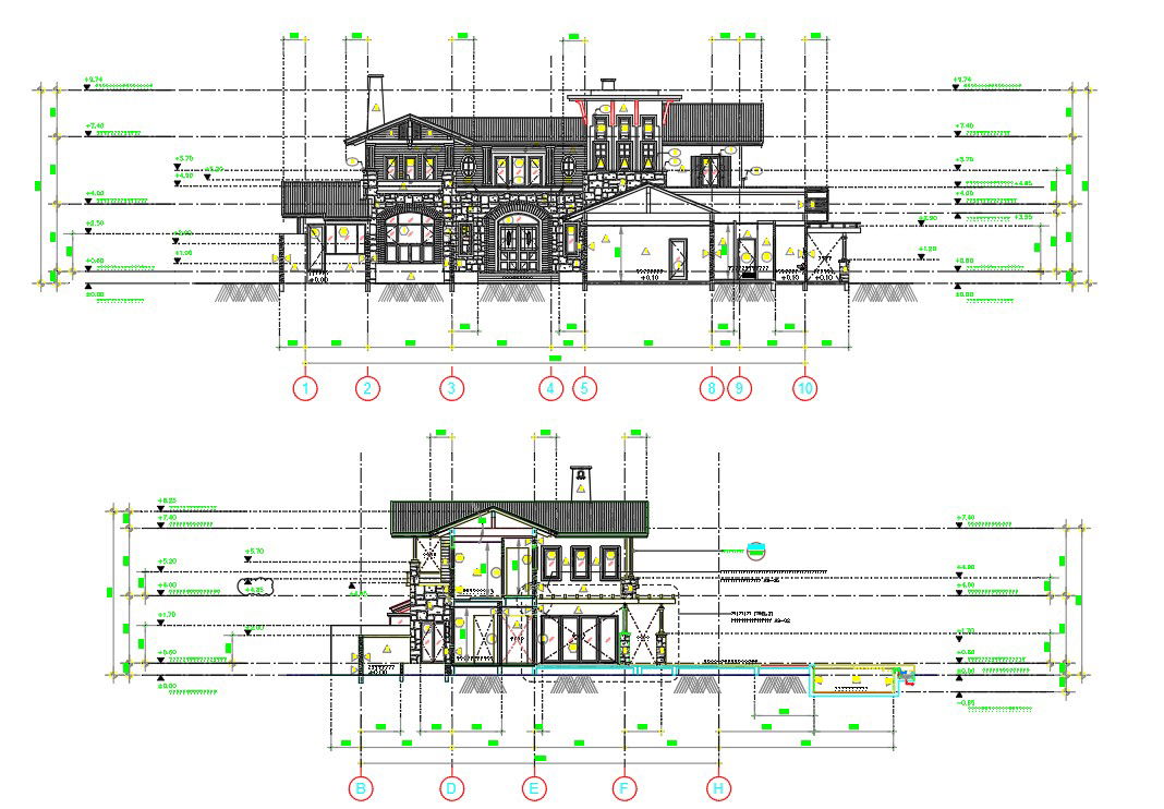 AutoCAD House Building Working Drawing DWG File
