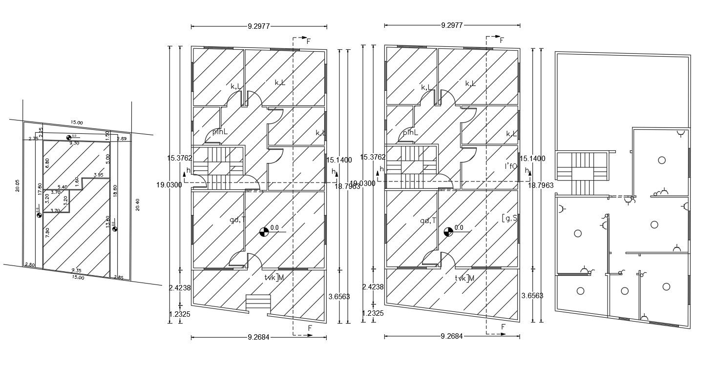 AutoCAD House Plan 1800 SQFT Plot Size DWG File