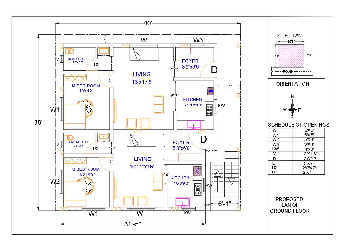 AutoCAD House Plan Drawing Download DWG File