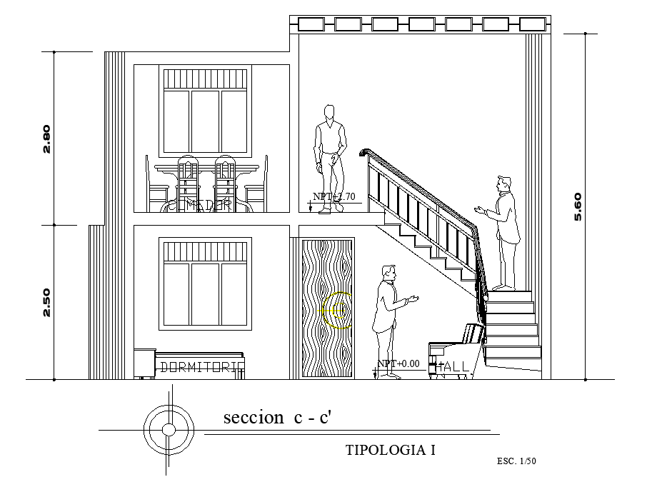 AutoCAD House Section Drawing Free Download DWG File