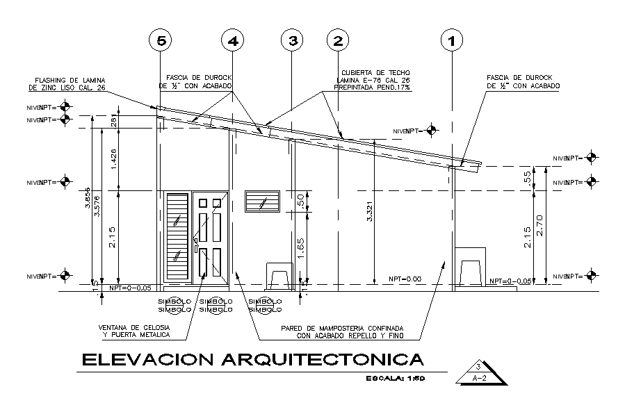 AutoCAD House Sectional Elevation DWG File Download CAD Drawing