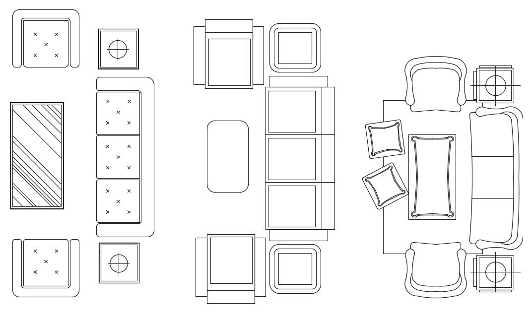 AutoCAD Living Room Furniture Model Drawing CAD Blocks