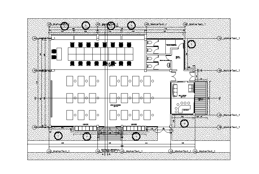 AutoCAD Office Building Layout Plan Drawing Download DWG FIle