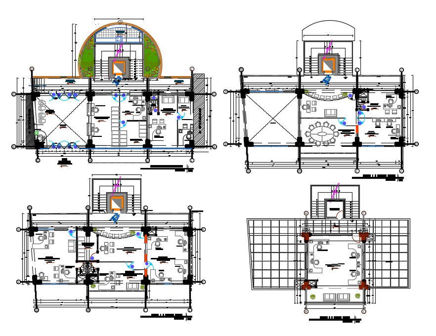 AutoCAD Office Floor Plan Drawing Download DWG File
