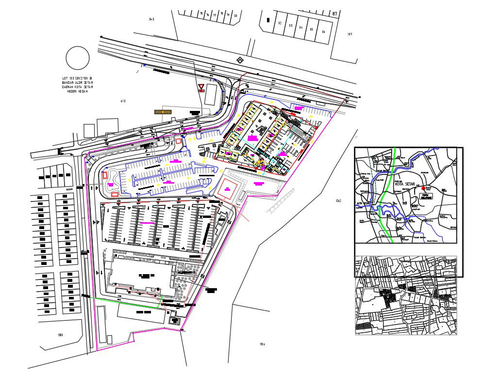 AutoCAD Parking Lot Master Plan Design CAD Drawing