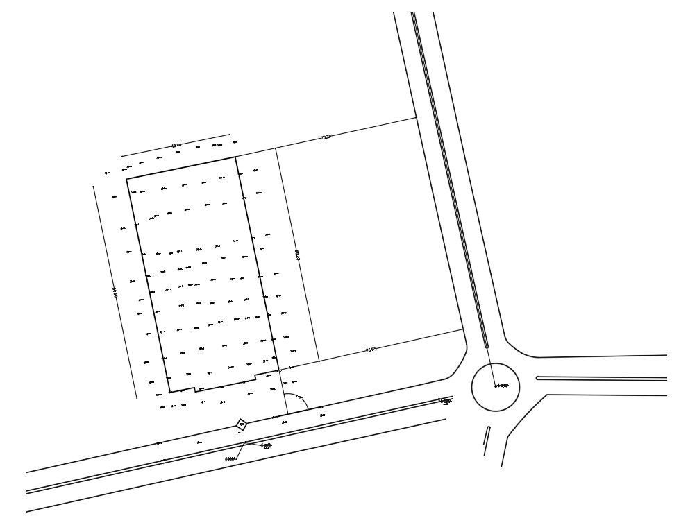 AutoCAD Road Network With Site Plot Drawing Free Download DWG File