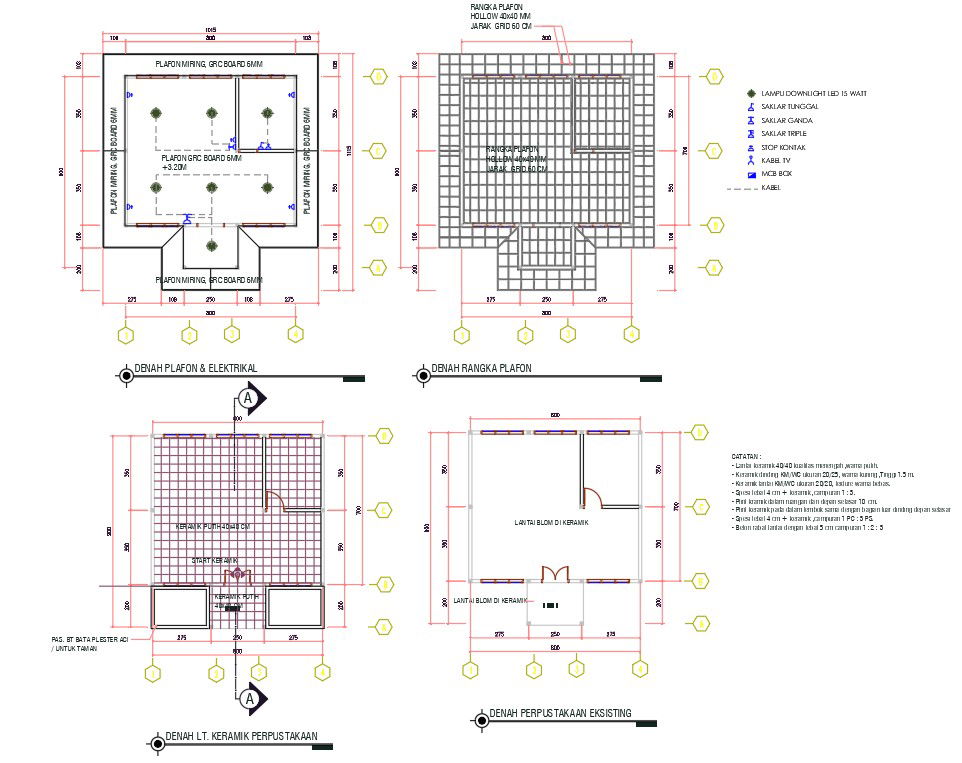 AutoCAD Roof House Plan Drawing DWG File
