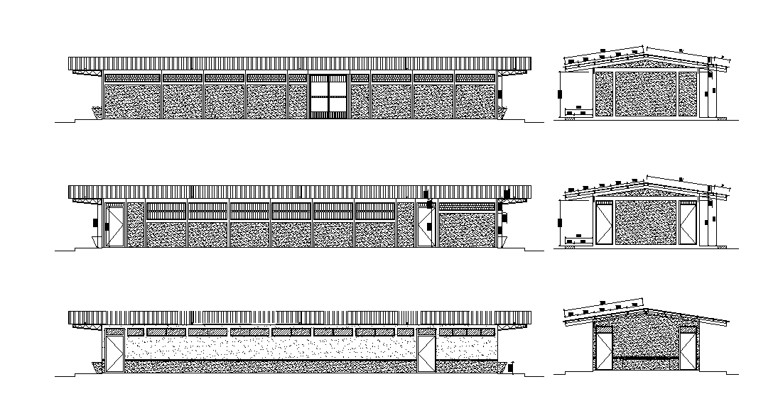 AutoCAD School Building Sectional Elevation Drawing DWG File