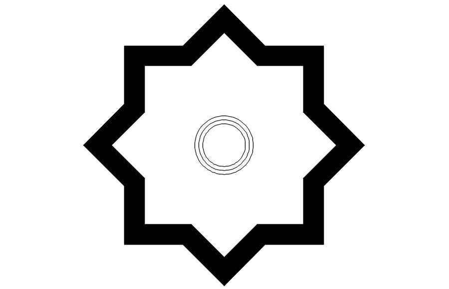 AutoCAD block of 2D pattern, CAD file, dwg file