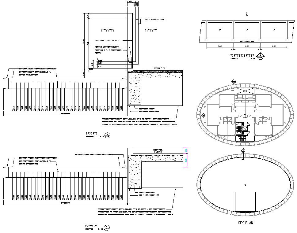 AutoCAD drawing file contains the key floor plan and section details of the residential building,download the AutoCAD DWG file.
