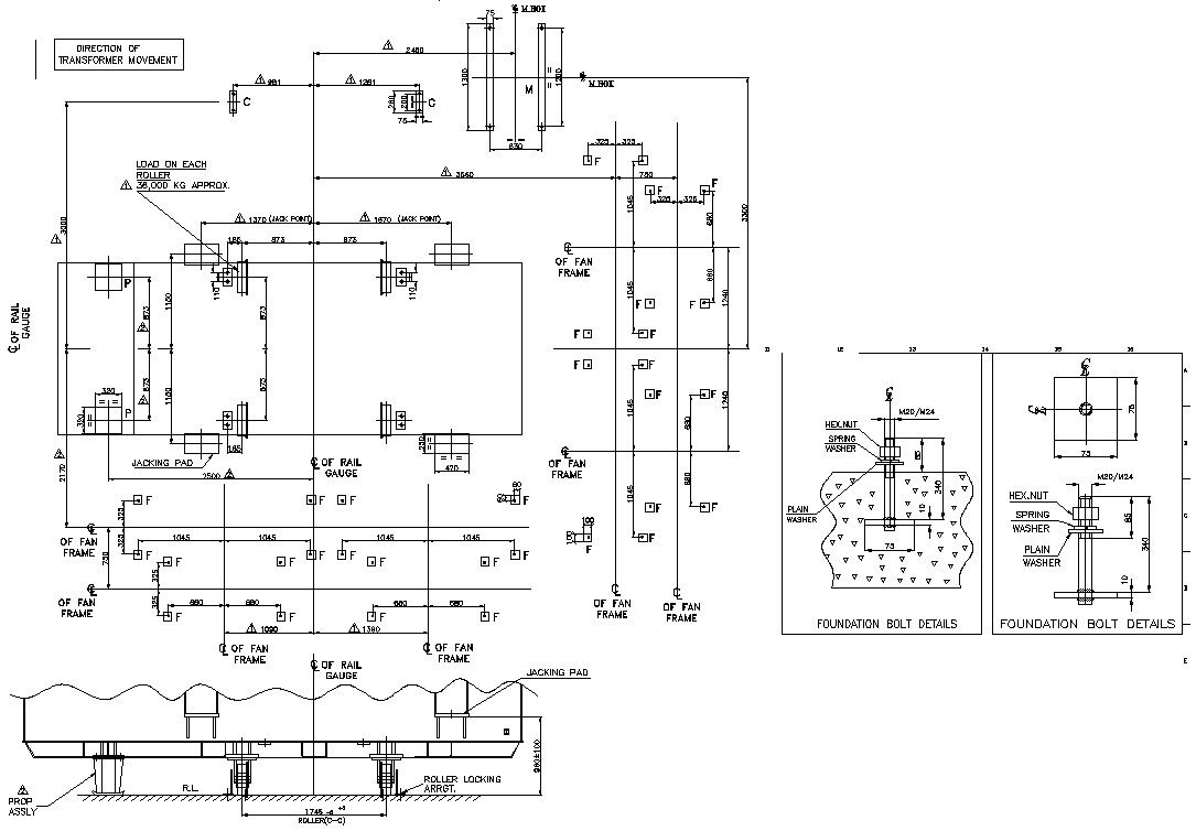 AutoCAD drawing files showing the foundation bolt details.Download the AutoCAD 2D DWG file.