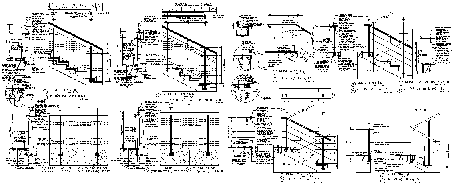 AutoCAD drawing files show the detail of Side Elevation and partial plan of Sunken Staircase 2d drawings.