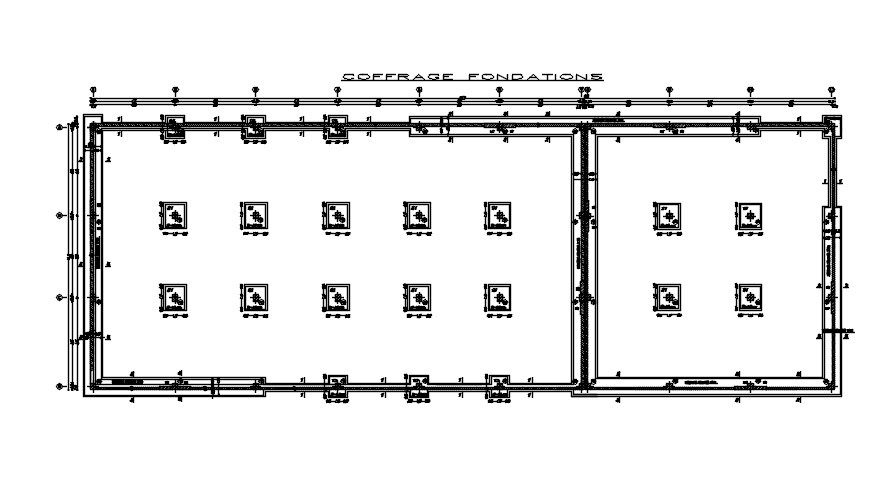 AutoCAD drawing of FOUNDATION FORMWORK details, CAD file, dwg file