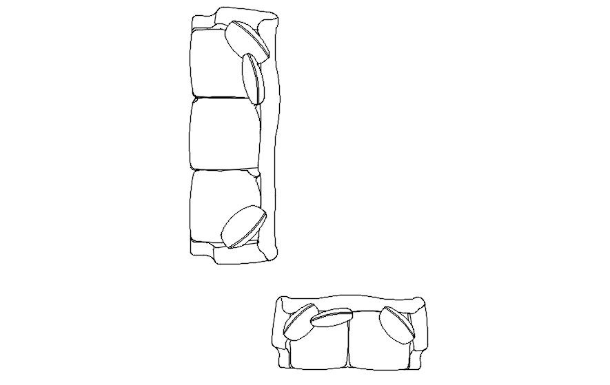 AutoCAD Sofa Drawing DWG File for Furniture Layouts