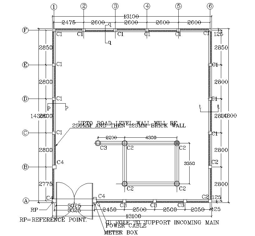 AutoCAD files having the details of the pole to support incoming main power cable.