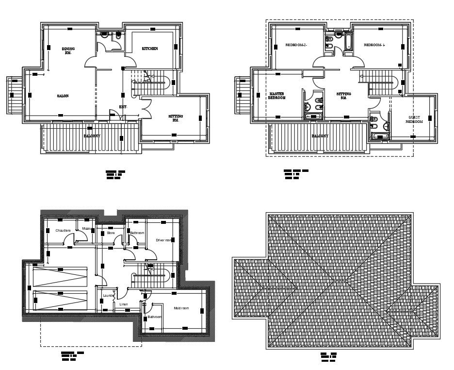 AutoCad drawing file having the villa floor plan layout.Download the AutoCAD 2D DWG file.