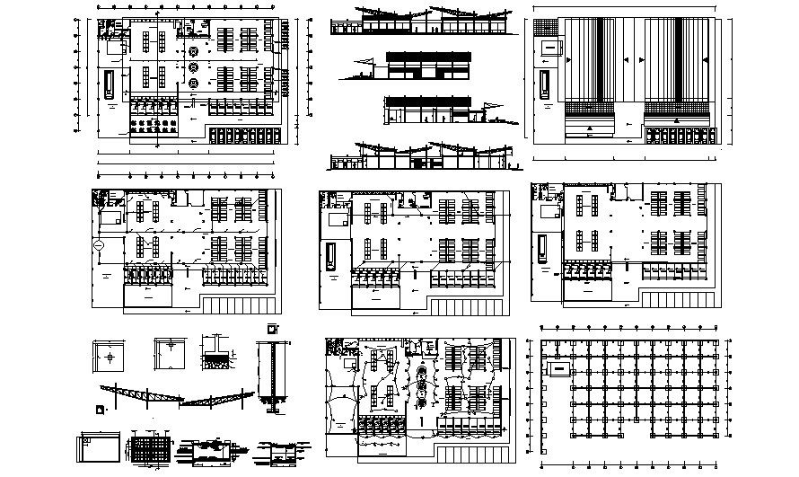 Autocad Drawing of complex with detail dimension in dwg file