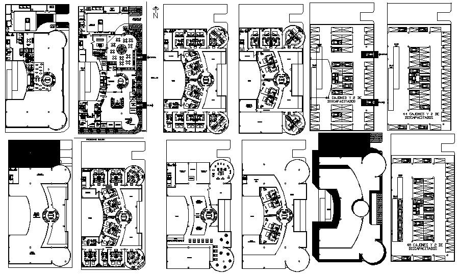 Autocad Drawing of hotel design with detail dimension