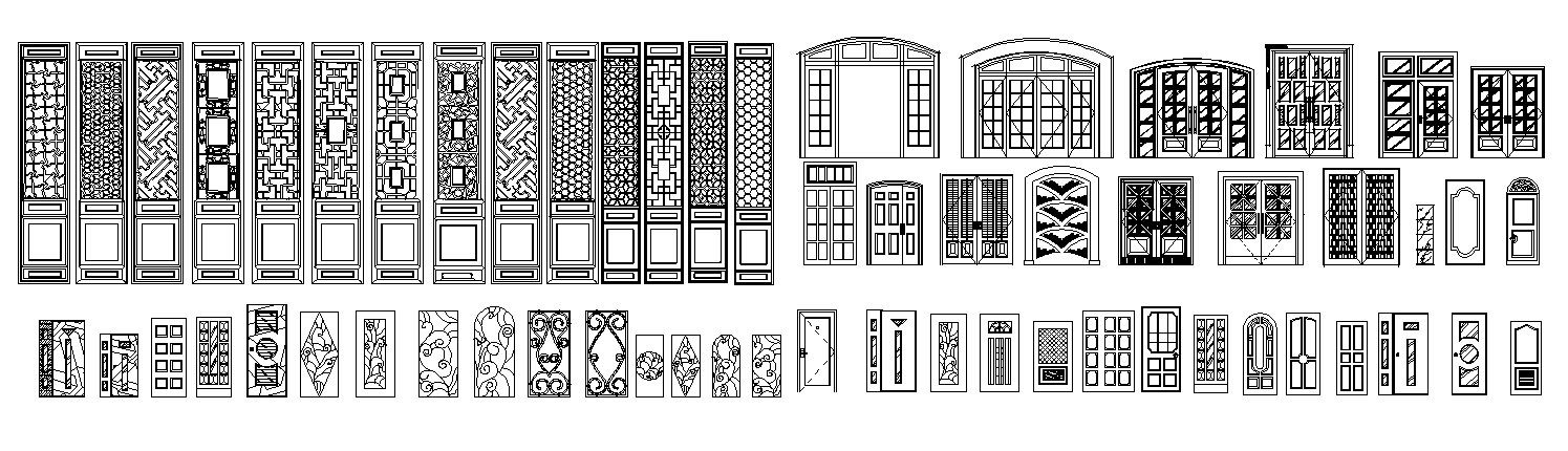 Autocad block of door design