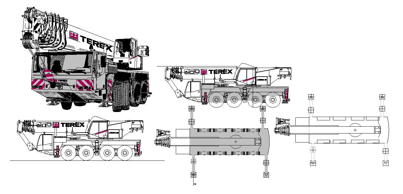 Autocad block of the truck