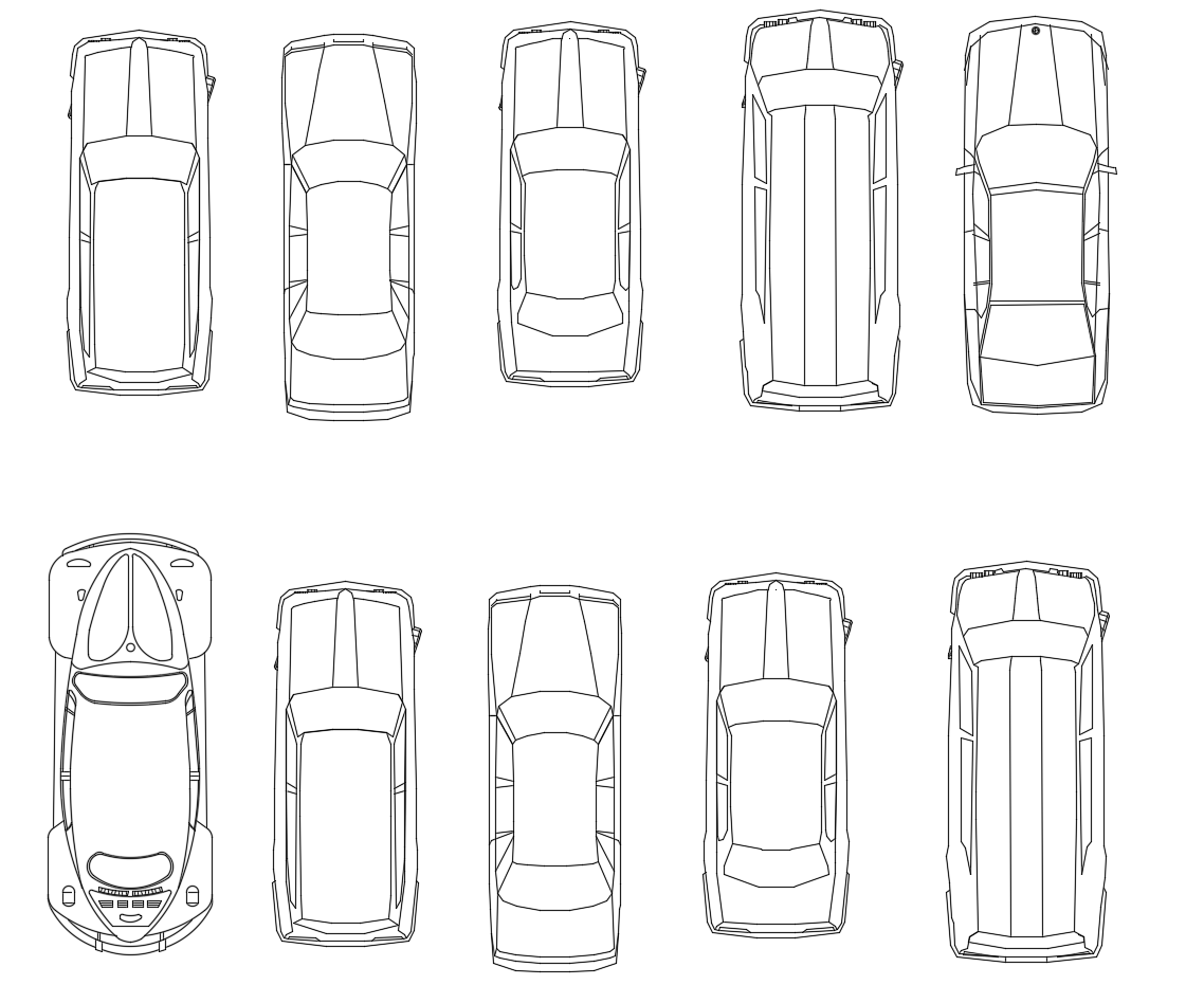 Autocad blocks of cars