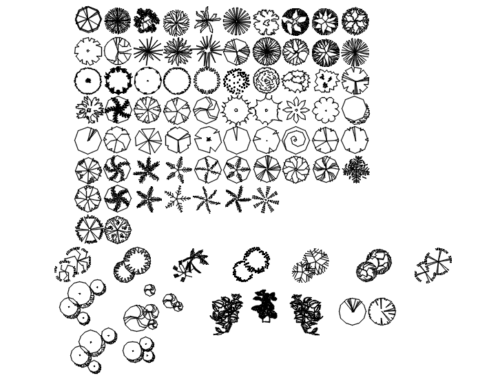 Autocad blocks of trees