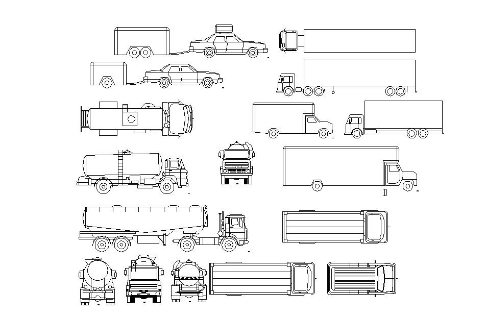Autocad blocks of vehicles 