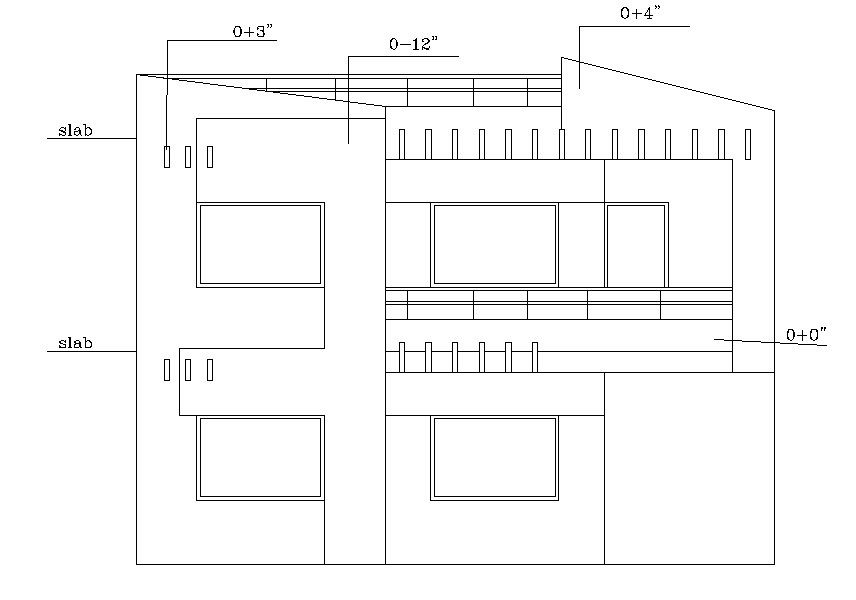 Autocad drawing of 2 storey house design 